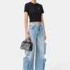 AMIRI Jersey | Tees>WOMEN'S MA EMBROIDERED BABY TEE BLACK