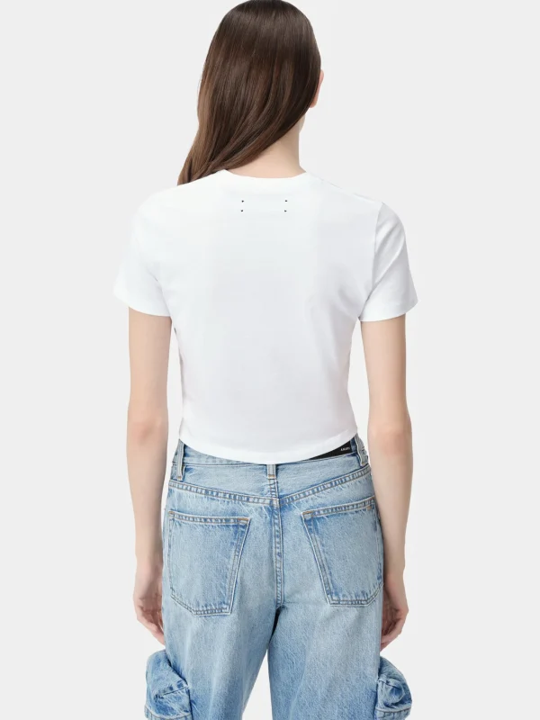 AMIRI Jersey | Tees>WOMEN'S MA EMBROIDERED BABY TEE White