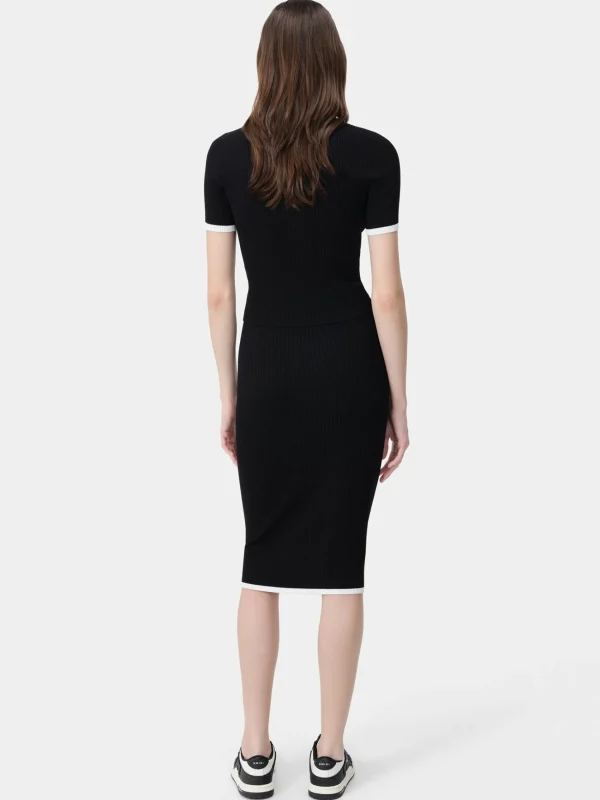 AMIRI Knitwear>WOMEN'S MA MIDI SKIRT BLACK