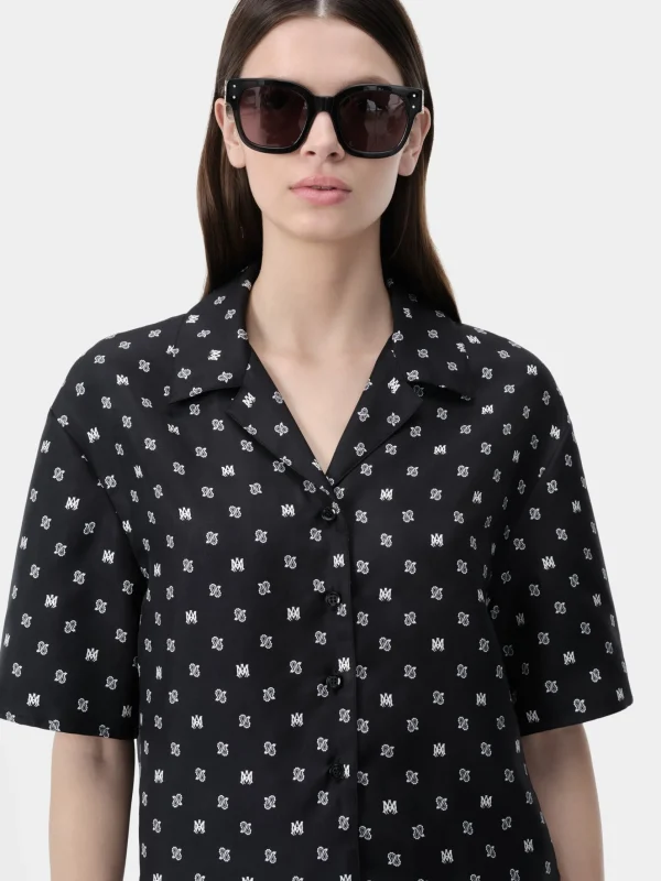 AMIRI Shirts>WOMEN'S MA PAISLEY SHIRT BLACK