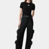 AMIRI Jersey | Tees>WOMEN'S MA QUAD BABY TEE BLACK