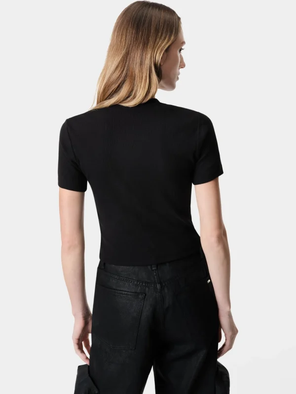 AMIRI Jersey | Tees>WOMEN'S MA QUAD BABY TEE BLACK