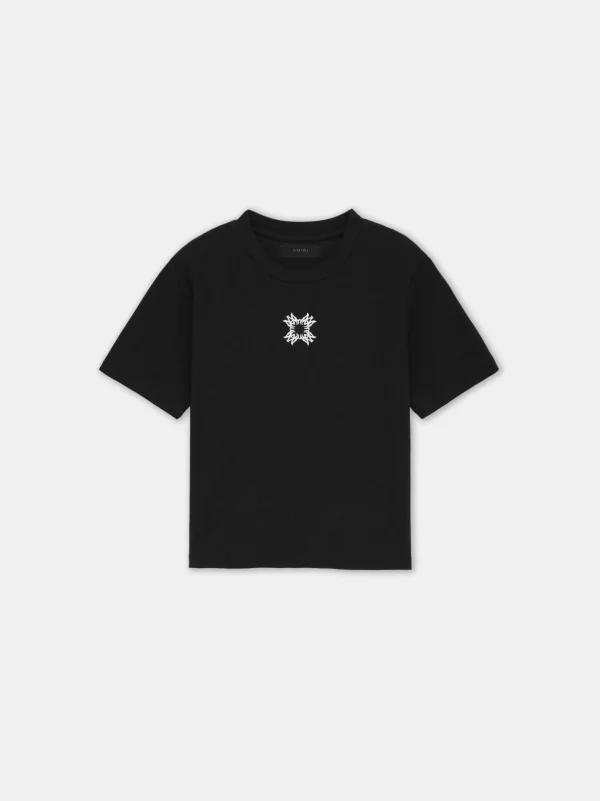 AMIRI Jersey | Tees>WOMEN'S MA QUAD BABY TEE BLACK