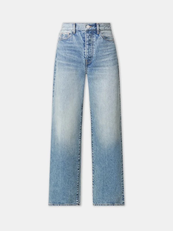 AMIRI Denim>WOMEN'S MA QUAD HIGH RISE WIDE JEAN CLASSIC MID INDIGO