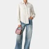 AMIRI Shirts>WOMEN'S MA QUAD LONG SLEEVE SHIRT Alabaster