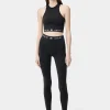 AMIRI Activewear>WOMEN'S MA RIBBED SEAMLESS TANK TOP BLACK