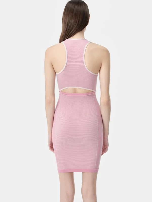 AMIRI Activewear | Dresses>WOMEN'S MA SEAMLESS CUT-OUT MINI DRESS Flamingo Pink