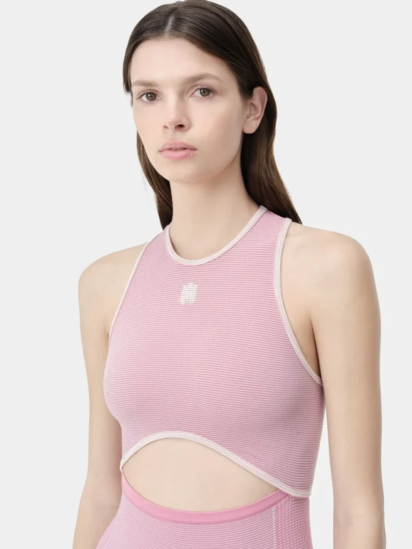 AMIRI Activewear | Dresses>WOMEN'S MA SEAMLESS CUT-OUT MINI DRESS Flamingo Pink
