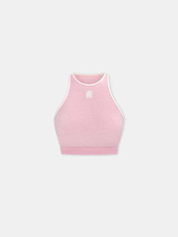 AMIRI Activewear>WOMEN'S MA SEAMLESS RACERBACK BRA Flamingo Pink