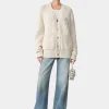AMIRI Knitwear>WOMEN'S MA SWIRL CARDIGAN Alabaster