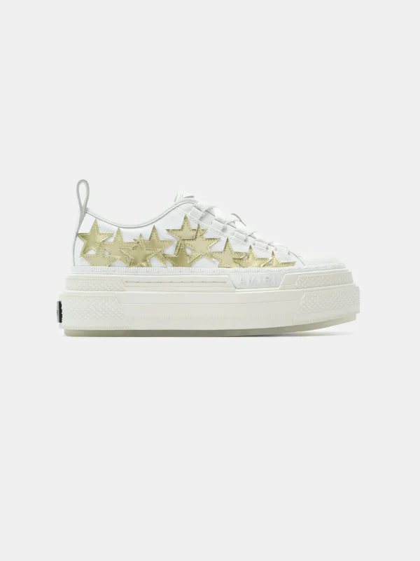 AMIRI Sneakers | Sneakers>WOMEN'S METALLIC PLATFORM STARS COURT White Gold