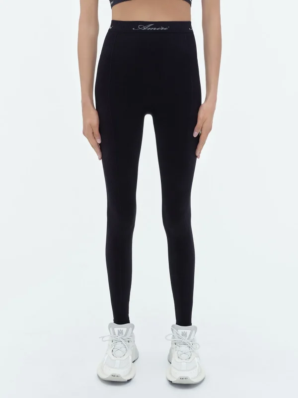 AMIRI Activewear>WOMEN'S SEAMLESS LEGGINGS BLACK