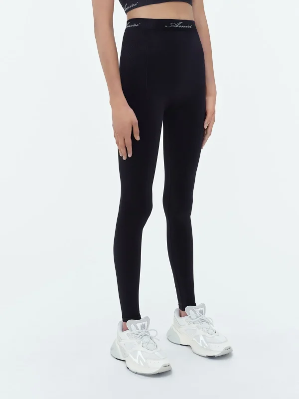 AMIRI Activewear>WOMEN'S SEAMLESS LEGGINGS BLACK