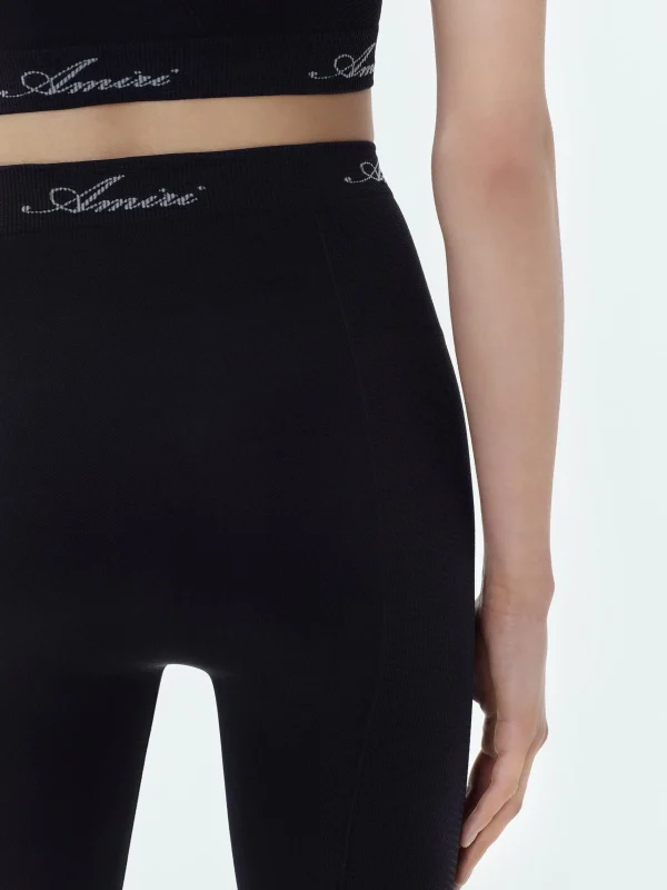 AMIRI Activewear>WOMEN'S SEAMLESS LEGGINGS BLACK