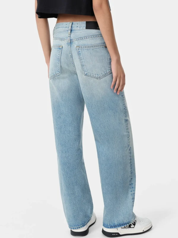 AMIRI Pants | Denim>WOMEN'S WIDE STRAIGHT JEAN True Blue