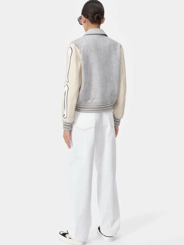 AMIRI Pants | Denim>WOMEN'S WIDE STRAIGHT JEAN White