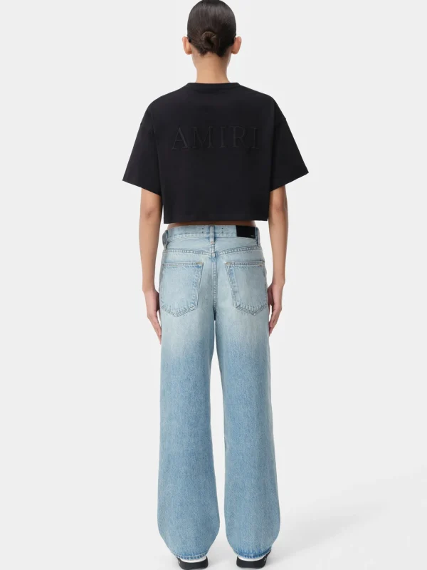 AMIRI Pants | Denim>WOMEN'S WIDE STRAIGHT JEAN True Blue