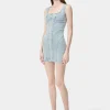 AMIRI Dresses | Denim>WOMEN'S ZIP CORSET DRESS Light Indigo